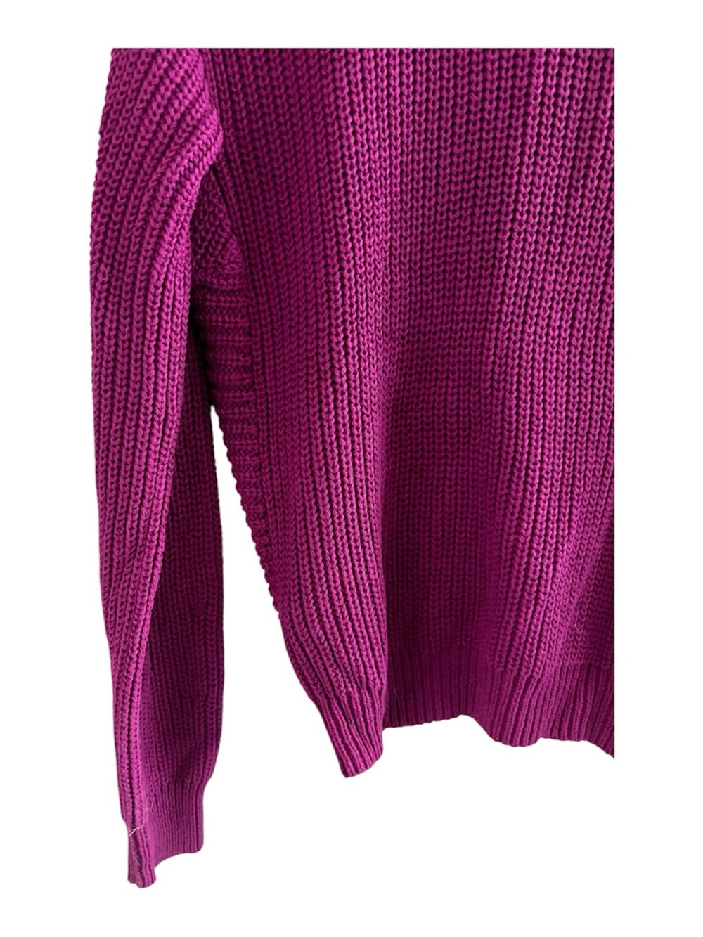 GAP Off-the-Shoulder Ribbed Sweater - Fuchsia - Picture 3 of 7